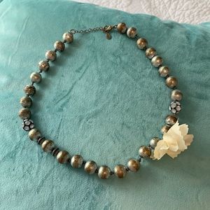 American Eagle silver and crystal accent necklace